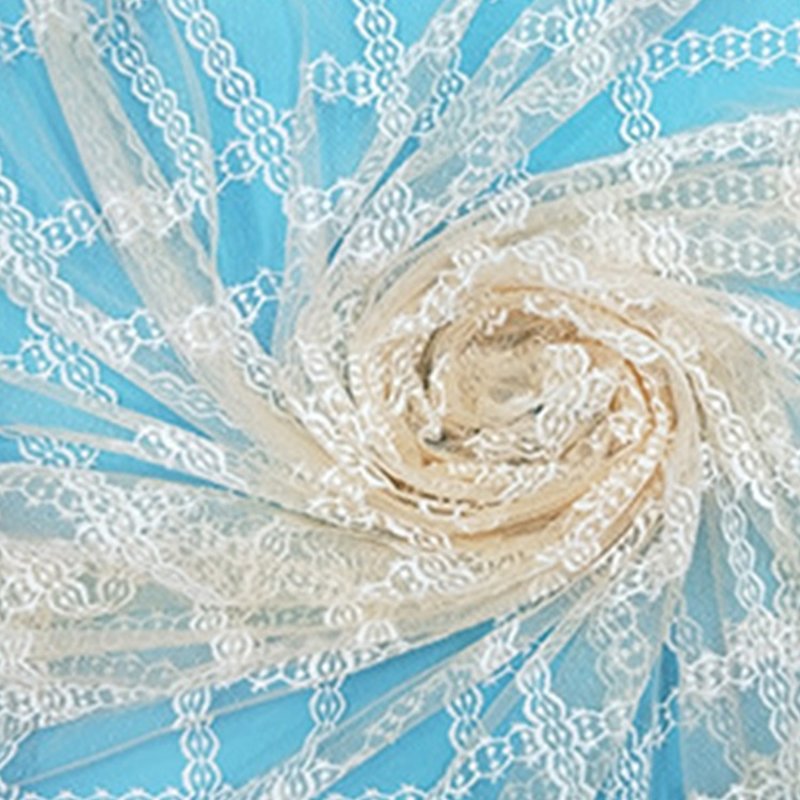 Lace Fabric Dress Cutwork Nylon for Women's Wear Wholesale Supplier 14